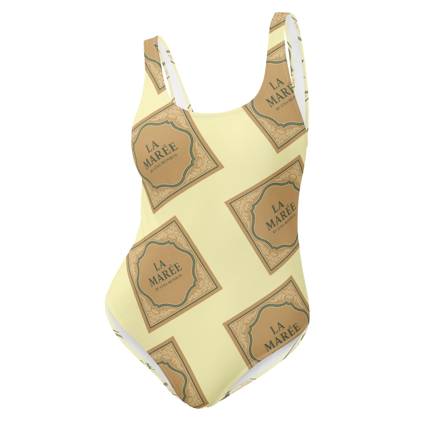 Elegant, sleek and stylish swimwear one-piece swimsuit with a low back by La Marée, designed for a flattering silhouette and coastal style.