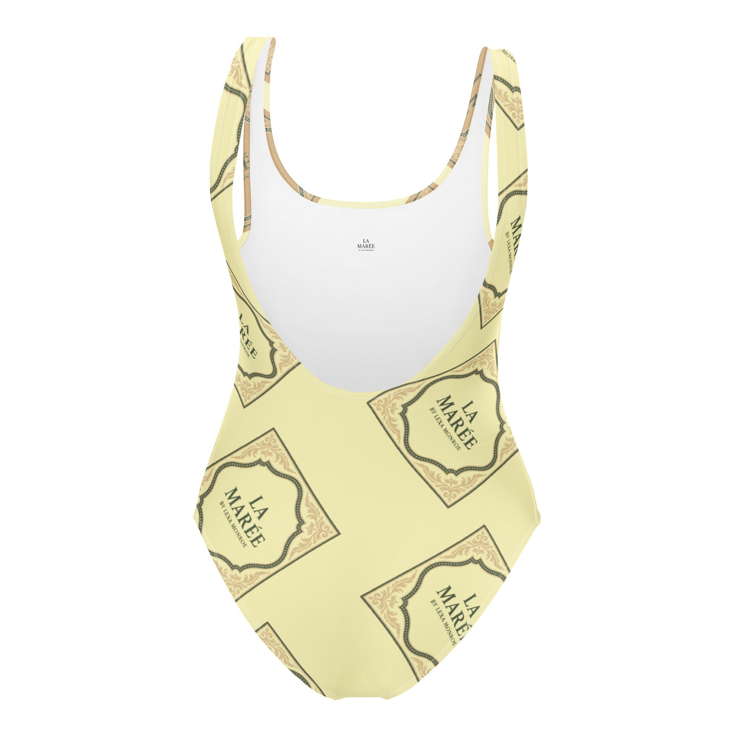 Elegant, sleek and stylish swimwear one-piece swimsuit with a low back by La Marée, designed for a flattering silhouette and coastal style.