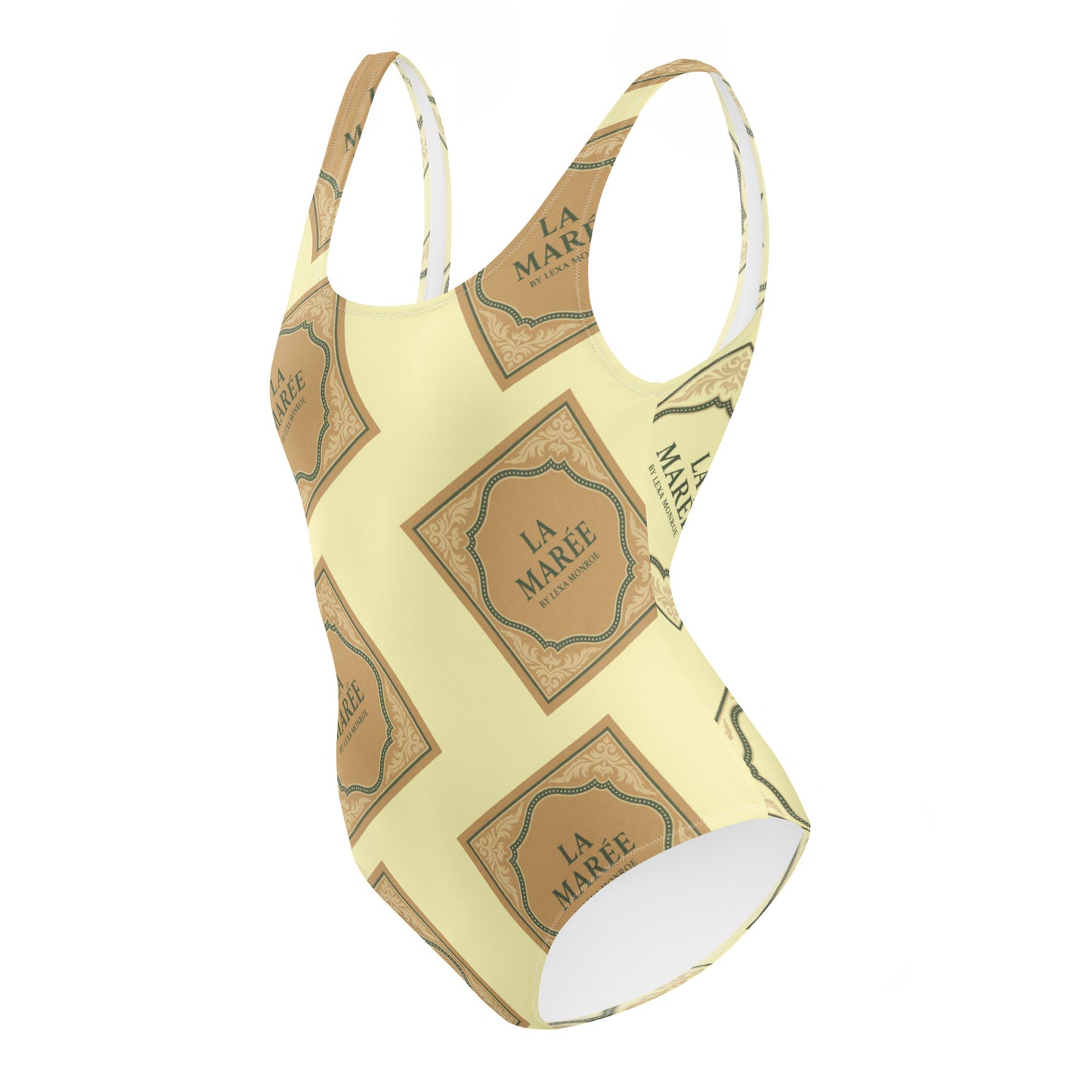 Elegant, sleek and stylish swimwear one-piece swimsuit with a low back by La Marée, designed for a flattering silhouette and coastal style.