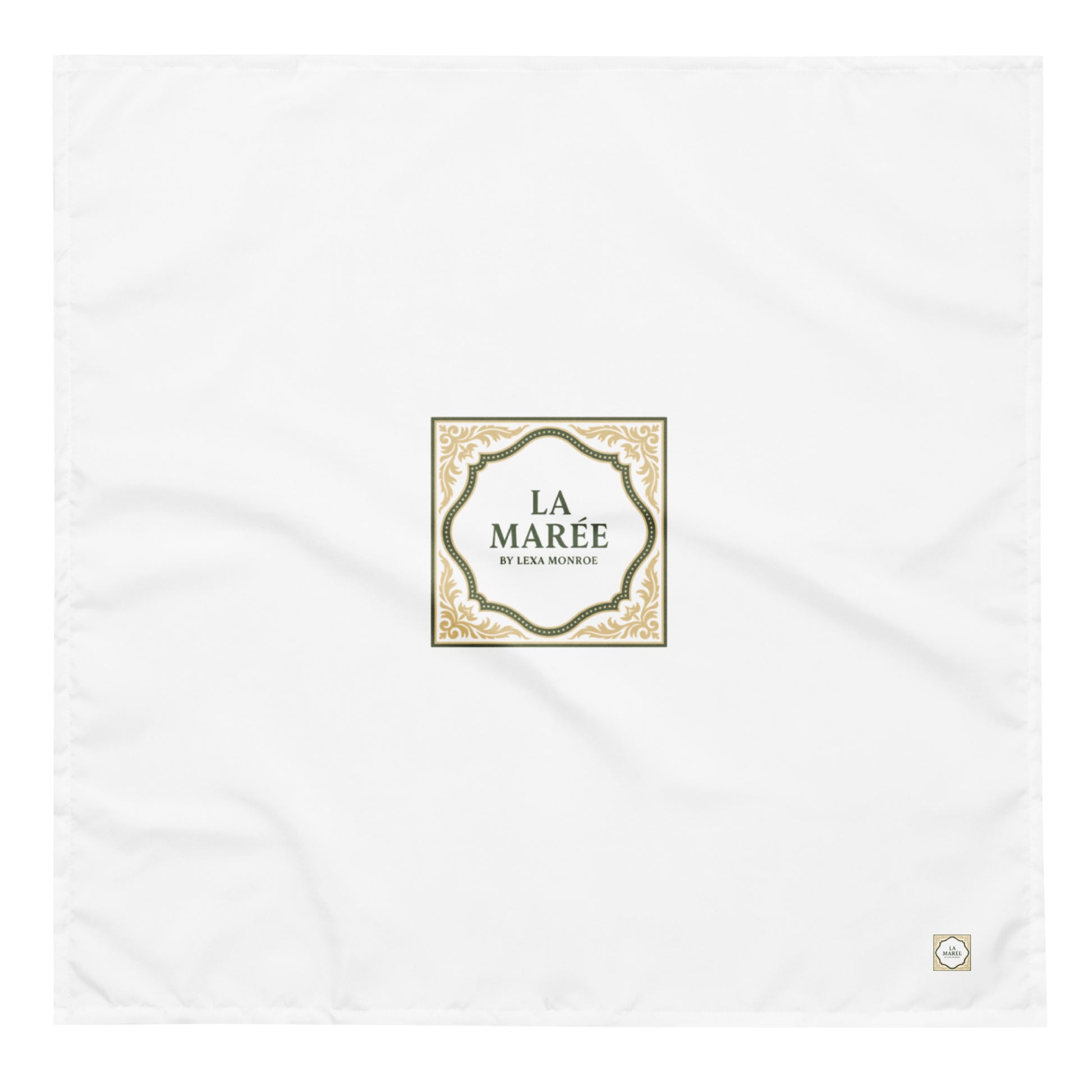La Marée luxury, designer bandana/handkerchief in a vintage coastal print, designed for men, women and stylish dogs.